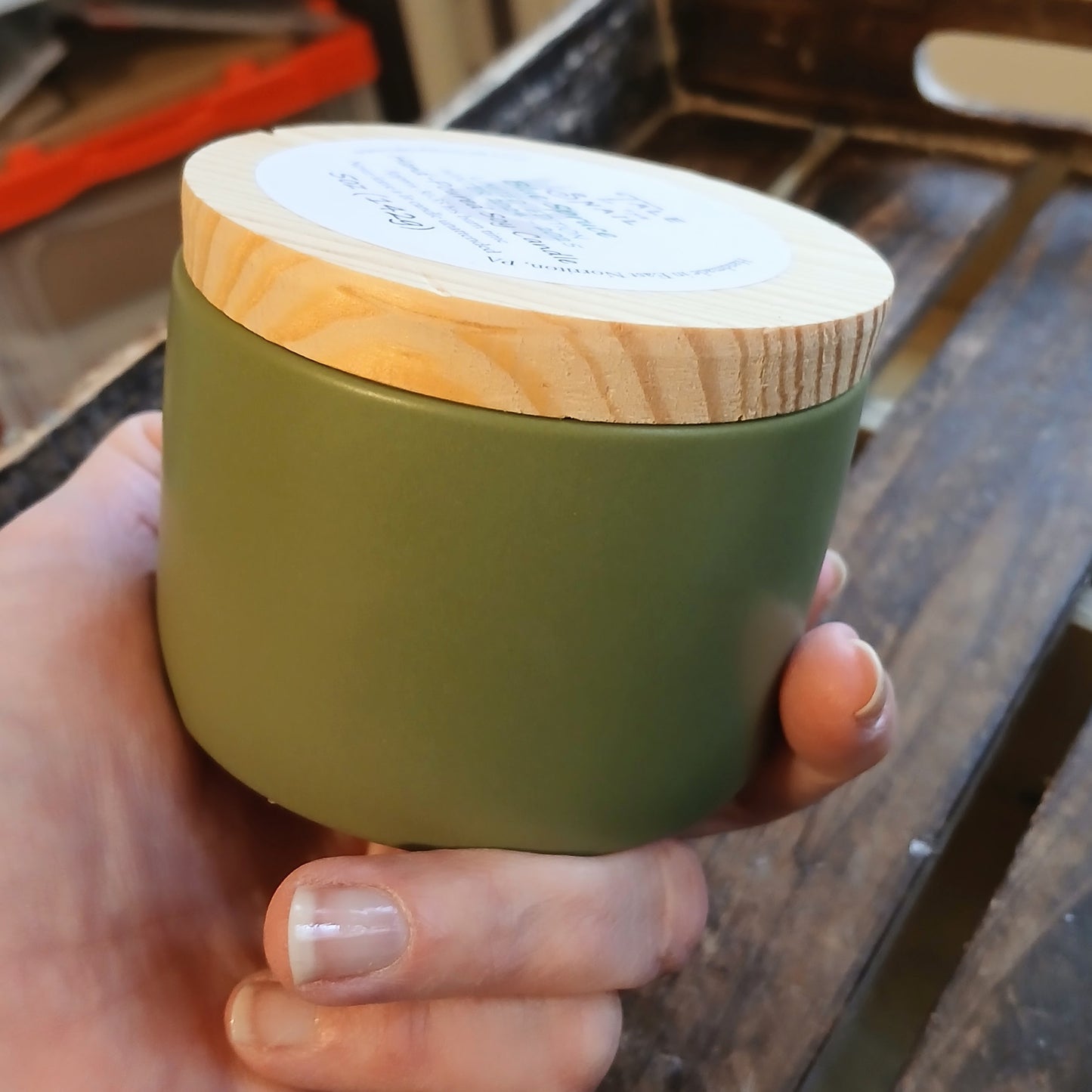 Blue Spruce Ceramic Jar