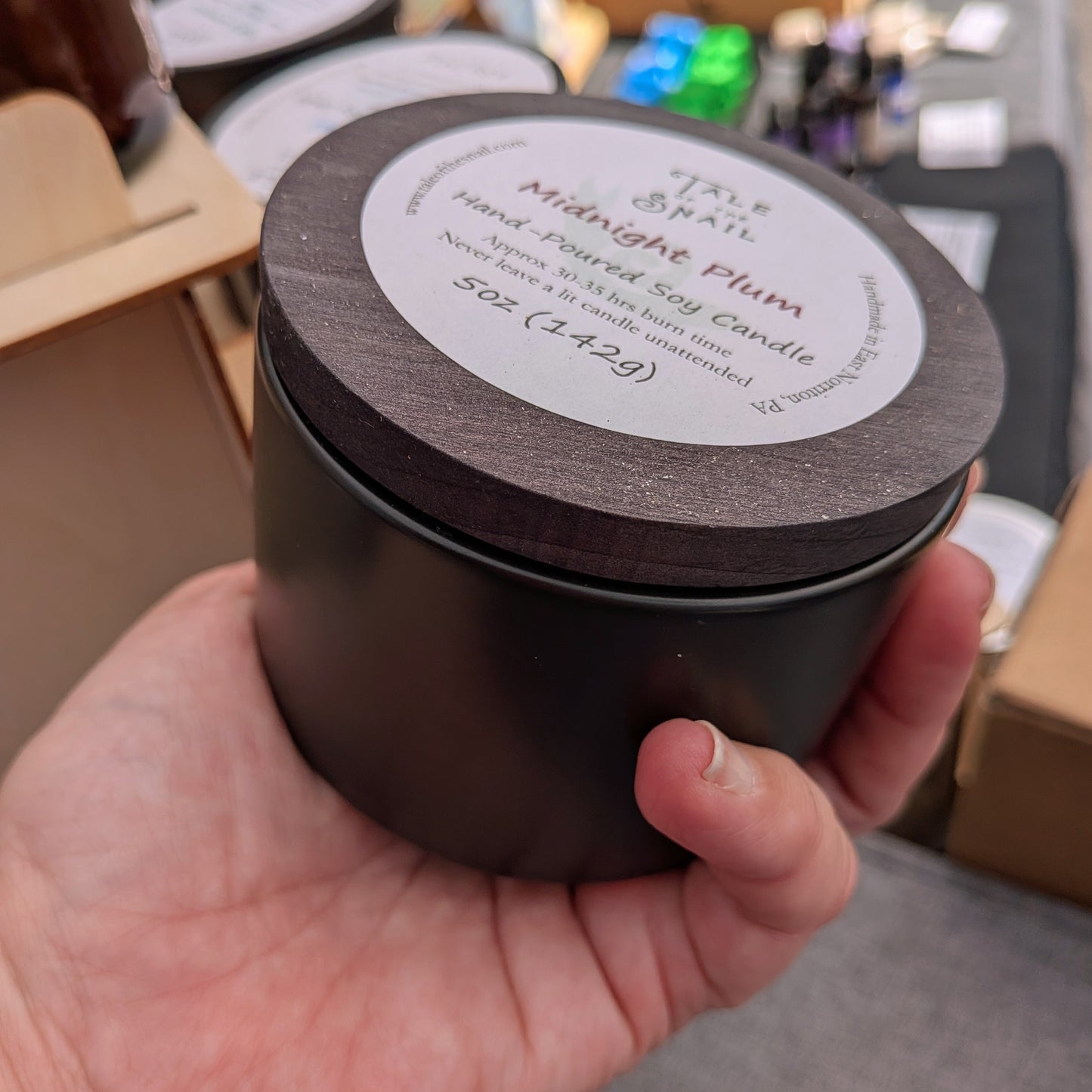 Midnight Plum Ceramic Jar