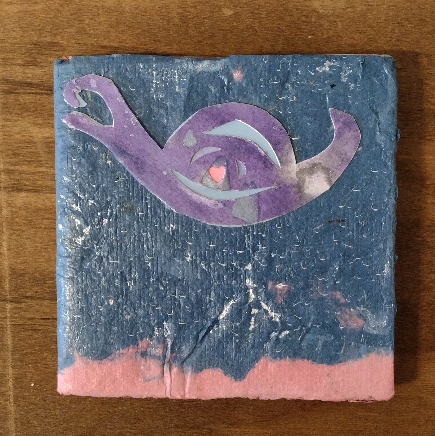 Purple Floating Snail Mini Journal